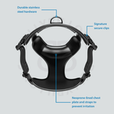 BullyBillows Premium Comfort Harness | Non Restrictive & Adjustable - Black