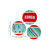 KONG Holiday SqueakAir Balls 6pk Medium