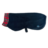 Pawsome Suits - Reversible Fleece Dog Coat Black/Check