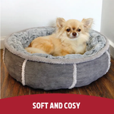 Rosewood Deep Plush Donut Dog/Cat Bed