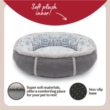 Rosewood Deep Plush Donut Dog/Cat Bed