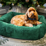 Rosewood Green Faux Fur Dog/Cat Bed