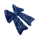 Rosewood Sparkly Navy Slide on Dog Bow