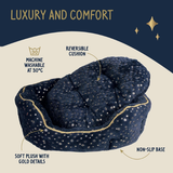 Rosewood Starry Night Oval Dog/Cat Bed